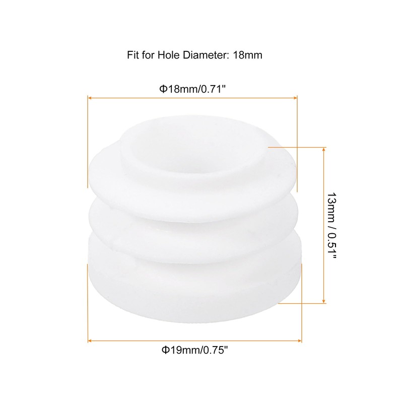 QUARKZMAN 20pcs Round Plastic Plugs Pipe End Caps 18mm (0.71")