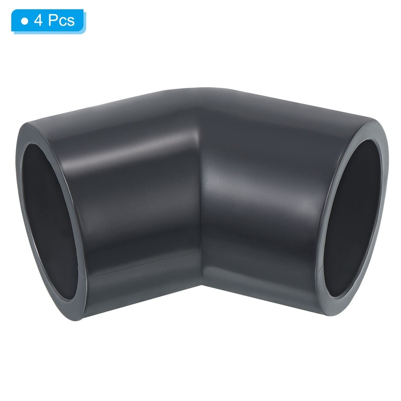 PATIKIL UPVC Pipe Fitting, 2 Pack 45 Degree Elbow Pipe