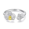 PAHALA 925 Sterling Silver Phalaenopsis Flower Open Adjustable Wedding Party