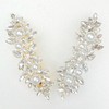 [MORE AUNI] Party Barrette, Bijou Hair Accessory, Large Pearl, Leaf