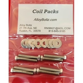 ALLOYBOLTZ- Compatible with Ford 4.6L 5.4L 4.6 5.4 Liter Coil Pack Stainless Steel HEX Bolt Screw KIT Set