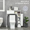 HOMCOM Over The Toilet Bathroom Cabinet, Freestanding Bathroom Storage Organizer