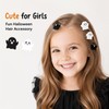 Halloween Ghost Mini Hair Clips 8Pcs Black White Spooky Clips