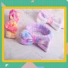 3 diademas de microfibra Triko con moño tie dye desmontable