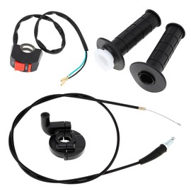 Windance 7/8" 22mm Twist Throttle Assembly Accelerator Handle Grips Cable Kit with Kill-Switch for 50cc 110cc 150cc Engine Dirt Bikes Pit Bike ATV