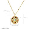 Made by Nami Women's Gold Necklace with Mandala Pendant and