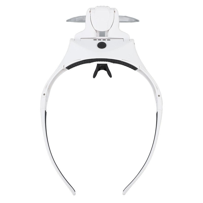 Rechargeable Headband Magnifier Hands Free Head Magnifying Glasses with 4