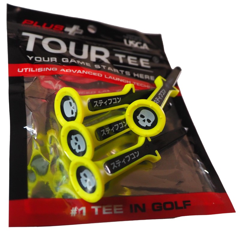 TOUR TEE PLUS X STIFFCON Yellow 4-Piece Set Tour Tee
