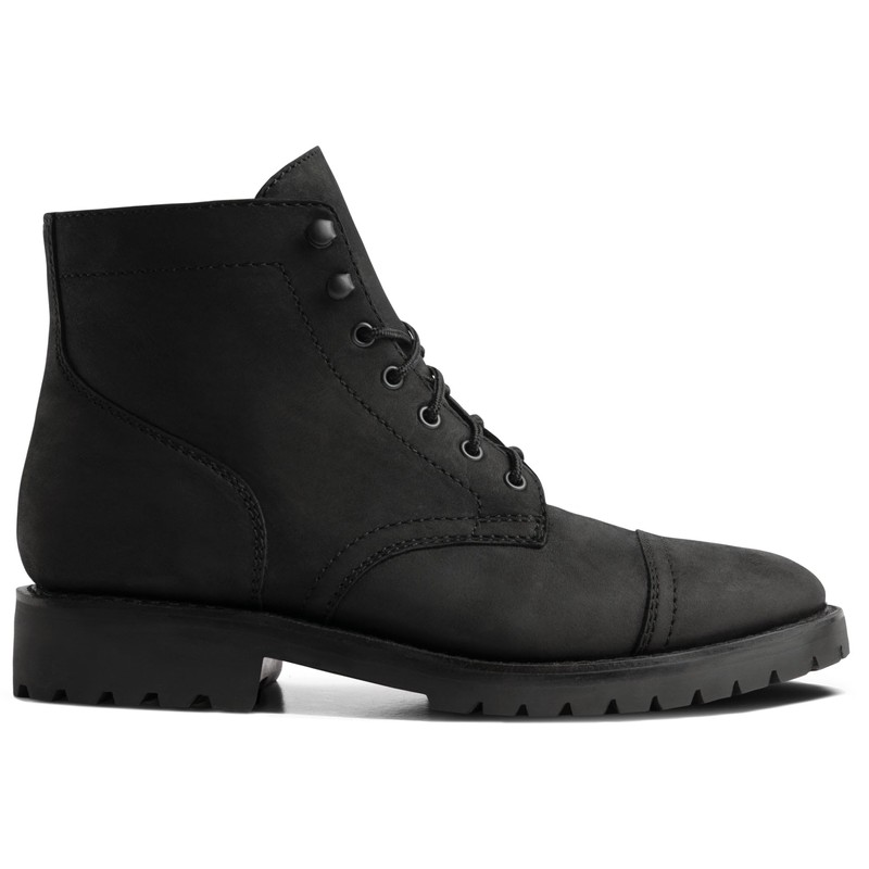 Men's Captain Lace-Up Boot (Lug Sole), Black Matte StormKing, 9.5