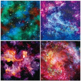 BLEDS Scrapbook Paper, 24 Sheets Craft Scrapbooking Paper Pad 6x6 Sky Single-Side Printing Junk Journal Cardstock Paper Supplies for Card Making Decorative Background Art Album Tags