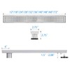 Elefloom Offset Linear Shower Drain, Shower Drain 60 inch with