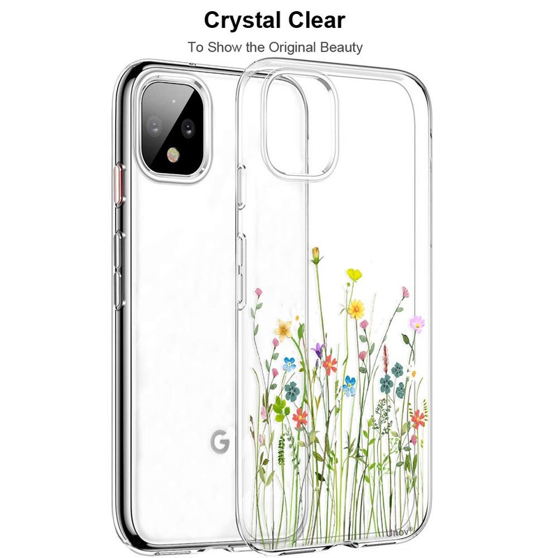 Unov Pixel 4 XL Case Clear with Design Soft TPU