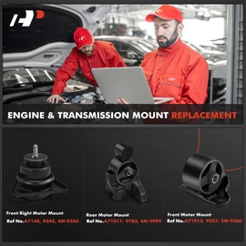 A-Premium 3PCS Front Rear Engine Motor Mount Kit Compatible with Kia Forte 2010-2013, Forte Koup 2010-2013, Forte5 2012-2013, Automatic Transmission, Replace# 219101M050, 219301M200