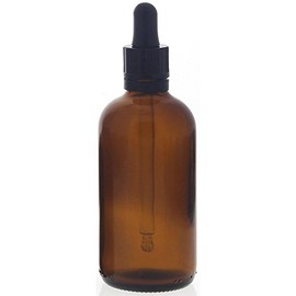 Braunglasflasche mit Pipette, leere braune Kosmetex Glasflasche, Pipettenflasche mit kompletter Pipettenmontur, 100 ml