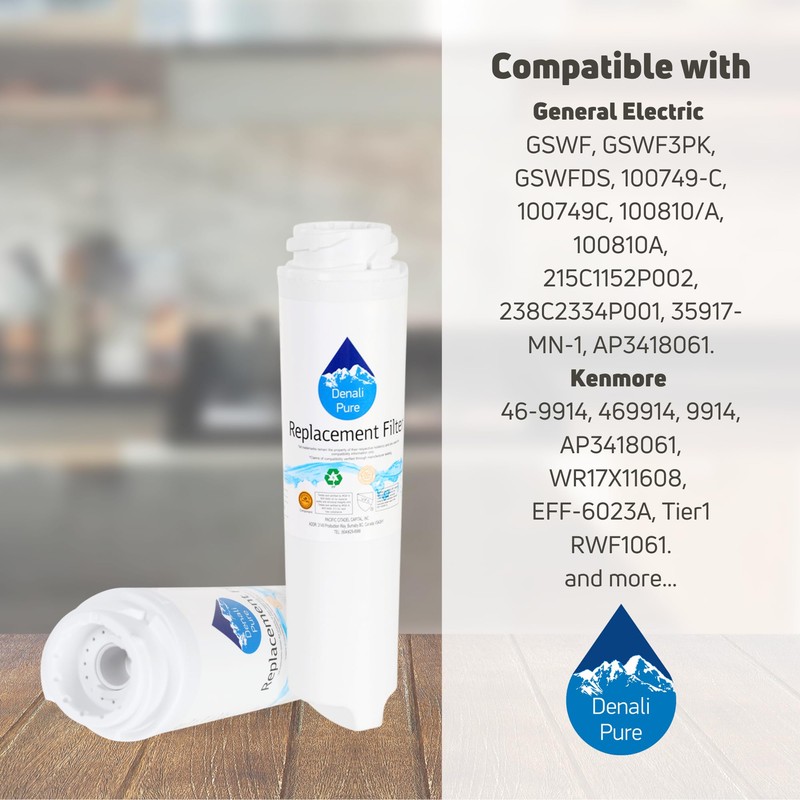 Replacement for General Electric PTS18SHSXRSS Refrigerator Water Filter - Compatible