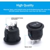 Taiss/8Pcs Round Rocker Toggle Switch Black AC 250V/10A 125V/12A ON/OFF/ON