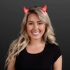 FlashingBlinkyLights Red Light Up Devil Horns Headband (Set of 12)