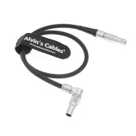 Alvin's Cables Power Cable for Nucleus M by Z CAM E2 Flagship S6 F6 F8 Camera Rotatable 2 Pin Male Right Angle to 7 Pin Nucleus M Power Cord