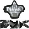 AOUTACC Airsoft Mask and Goggles Set, Half Face Full Steel