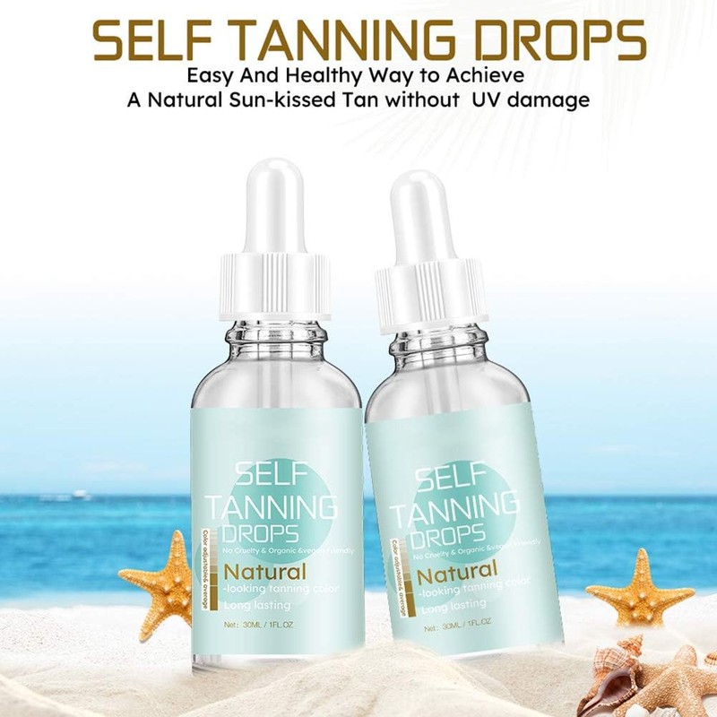 30ml Gotas Autobronceadoras, Aceite Corporal Bronceador Sin Sol (3.5*3.5*10.5cm)