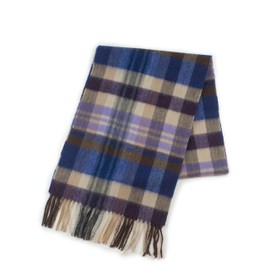 Cashmere and 100% soft Lambs Wool Plaid Tartan Winter Scarf for Men and Women
