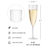 HyHousing 48 Plastic Champagne Flutes, Clear Disposable Plastic Champagne Glasses