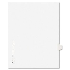 Avery Legal Dividers, Premium Individual Tab Titles, Letter Size, Side Tabs, 43, 25 Pack (01043)