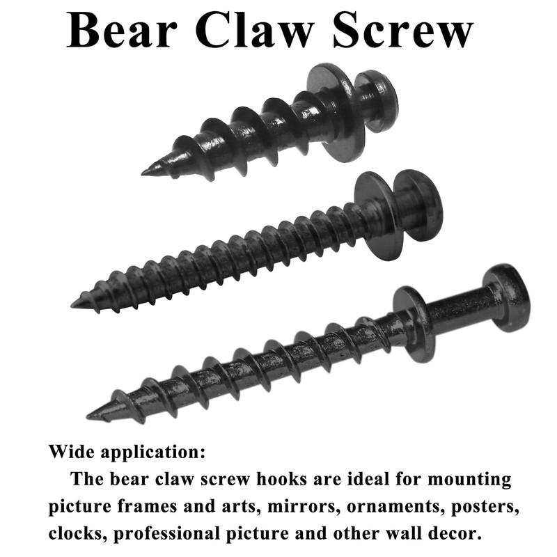 laffeya Bear Claw Picture Hangers, Multi-Purpose Double-Headed Screws