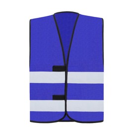 KORNTEX Dortmund High Visibility Safety Vest with Velcro Fastening - EN 17353 Certified, 360° Reflective Strips, 5XL, Blue, Highly Reflective for Best Visibility, Unisex