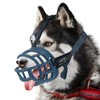 Dog Muzzle, Soft Rubber Basket Muzzle for Small Medium Large