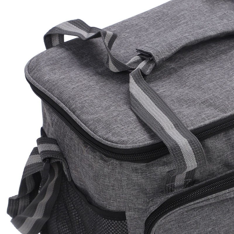 Insulated Lunch Bag Grey Oxford Cloth 15L High Capacity Insulated