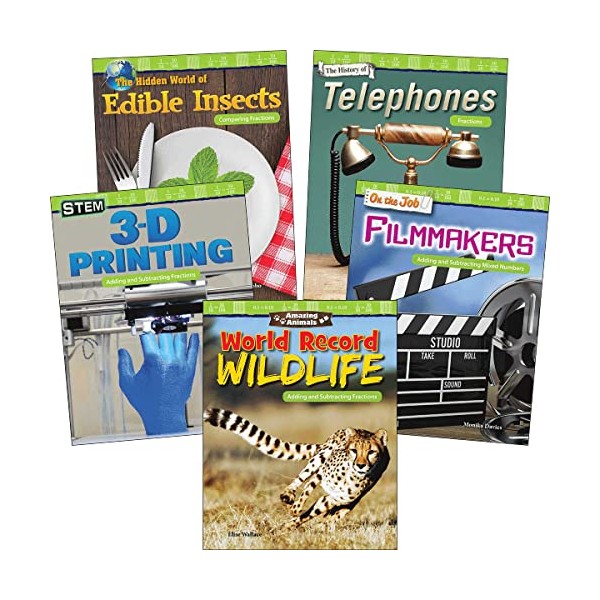 Adding & Subtracting Fractions: Grades 4-5 (5-Book Set) (Mathematics Readers)