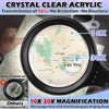 10X 30X Large Floor Magnifying Glass with Light and Stand,36