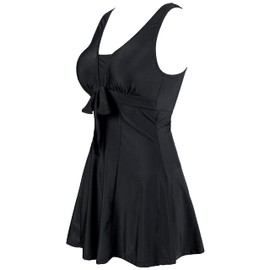Wantdo Women's Bowknot Dress Cover Up Swimwear Beach Suit Beachwear, Black X-Large