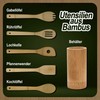 Heim.Liebe Premium Wooden Bamboo Spoon Set Including Container - Sustainable