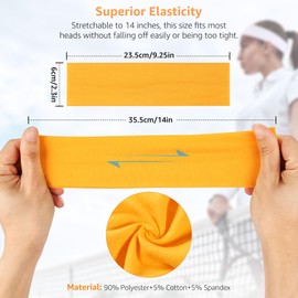 DiyJibb Headbands for Women Non Slip - 7PCS Fashion Sports Hair Bands for Women's Hair, Soft Cotton Cloth Stretchy Headbands for Women for Workout Yoga Running