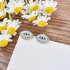 Evil Eye Stud Earrings for Women 925 Sterling Silver Evil
