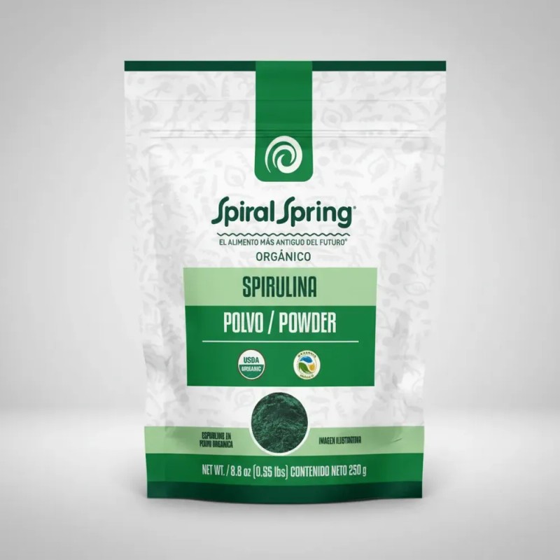 Alga Spirulina Maxima + Moringa Polvo Spiral Spring Orgánica