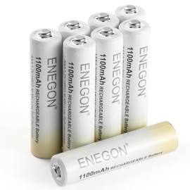 ENEGON Paquete de 8 Baterías Pilas AAA Recargables Ni-Mh, 1.2V 1100mAh de Alta Capacidad, Paquete con 8 Pilas Recargables, bateria AAA Recargables par