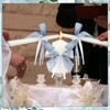 Conelist 3 Pcs Unity Candles with Satin Bow and Glass