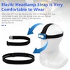 Elastic Headlamp Strap Replacement Headband, fit for Most Headlamps Black
