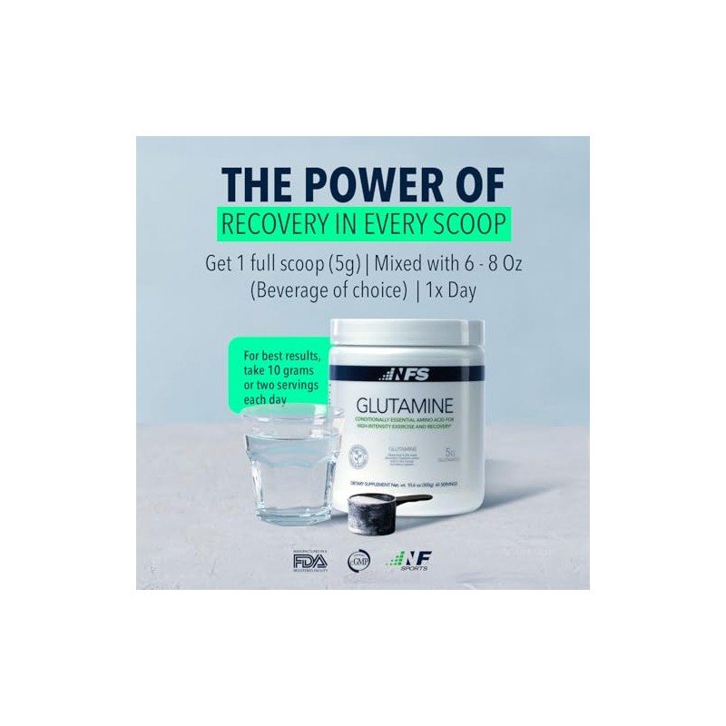 NF Sports Glutamine, L-Glutamina en polvo sin sabor 300 gr