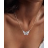 BHUBREA 1/28 Carat Diamond Butterfly Necklace for Women 925 Sterling