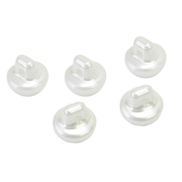 Happium - 10mm Buttons Round Domed Sewing Pearl 50pk