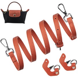 Shoulder Strap for Longchamp Le Pliage Original Mini Bag, Shoulder Strap Bag Straps Crossbody Strap for Long Champ Long Handle Bags (Width: 12 mm, Colour: Orange)