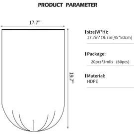 4 Gallon/60pcs Small Garbage Bags,Strong Trash Bags,Small Trash Bags for Office Home Bedroom,Trash can Liner,Blue