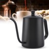 550ml Stainless Steel Long Gooseneck Coffee Pot Kettle with Lid
