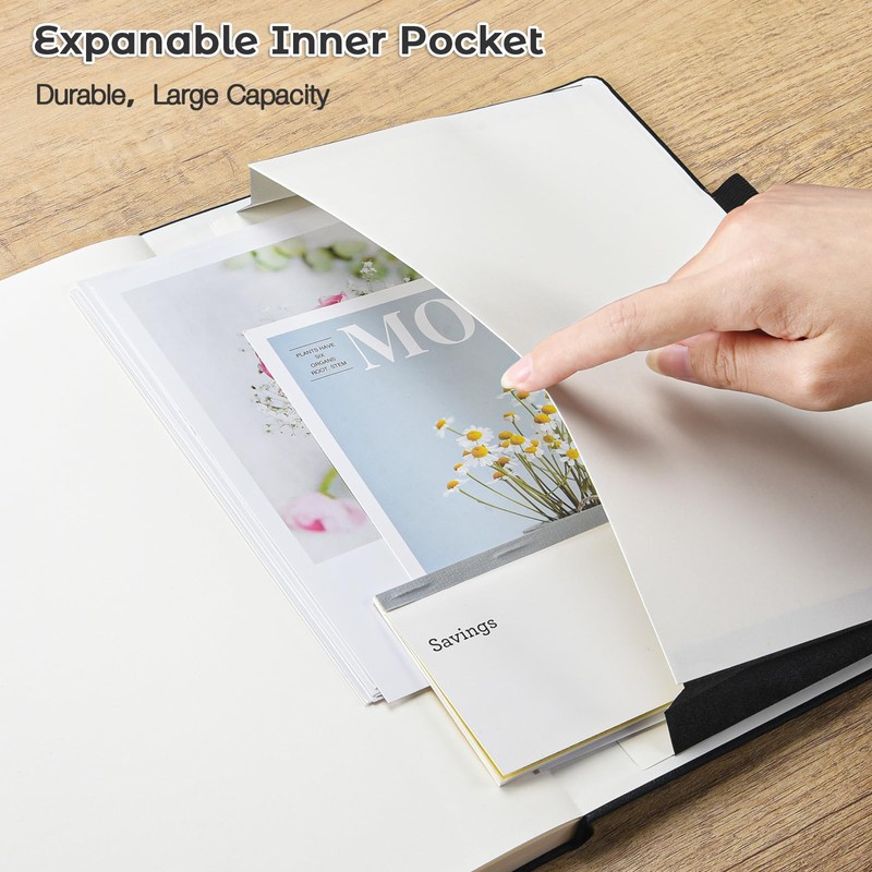 Lined Journal Notebook, 8.5" x 11" Hardcover Leather Notebook for