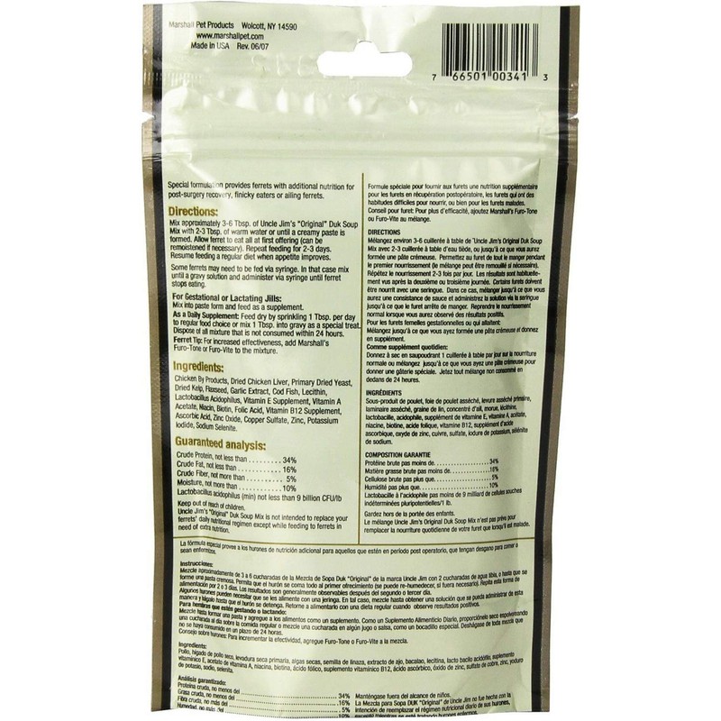 Marshall Uncle Jim's Original Duk Soup Mix for Ferrets 1.69Lb