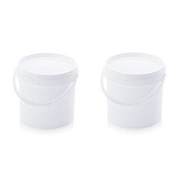 Auer Packaging 2 x Buckets 3.8 L with Lid Food-Safe Original Closure Set of 2
